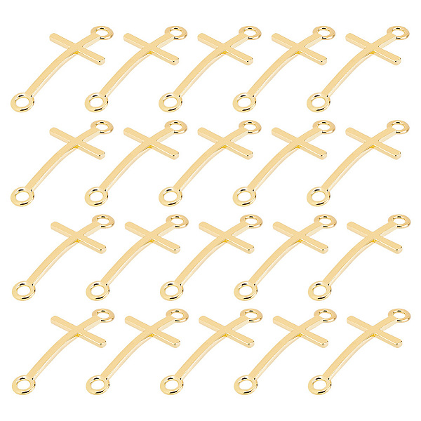

PandaHall CHGCRAFT 60Pcs Alloy Connector Charms, Cadmium Free & Lead Free, Sideways Cross, Golden, 39x17x2mm Alloy Cross