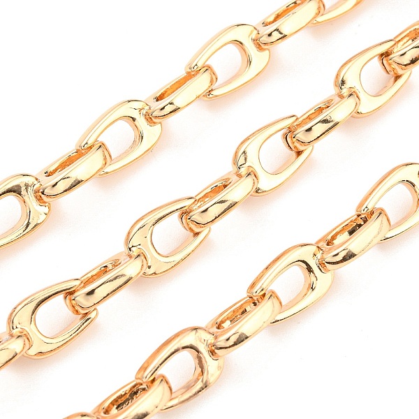 

PandaHall Alloy Teardrop Link Chains, Unwelded, with Spool, Real 18K Gold Plated, 20.6x7.2x2.4mm, about 3.28 Feet(1m)/Roll Alloy