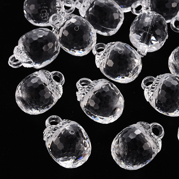 

PandaHall Autumn Theme Transparent Acrylic Pendants, Faceted, 3D Persimmon, Clear, 27.5x19.5mm, Hole: 4mm, about 95pcs/500g Acrylic Fruit...