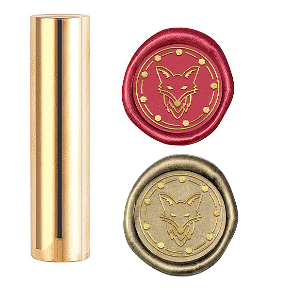 PandaHall Wax Seal Stamp, Mini Brass Stamp Gun Wax Seal for Envelope Invitation Wedding Embellishment Bottle Decoration, Fox Pattern
