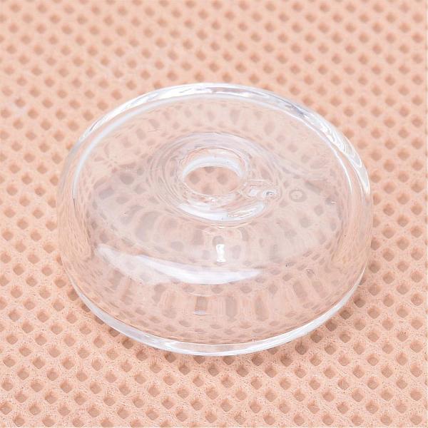 

PandaHall Blown Glass Wishing Bottle Bubble Vial, For Bottle Pendant Making, Flat Round, Clear, 22x8mm, Hole: 4mm, Bottle Capacity: 2.2ml...