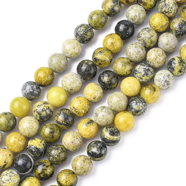 

PandaHall Natural Yellow Turquoise(Jasper) Beads Strands, Round, 8mm Yellow Turquoise(Jasper) Round Green