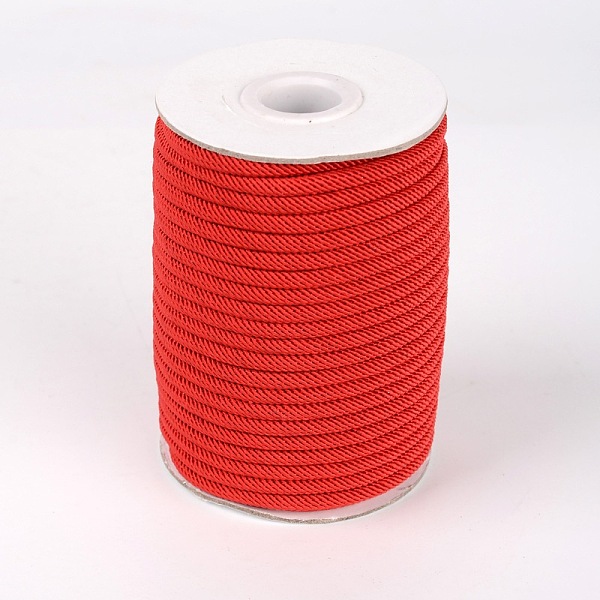 

PandaHall Round Polyester Cords, Red, 4mm, about 21.87 yards(20m)/roll Polyester Red