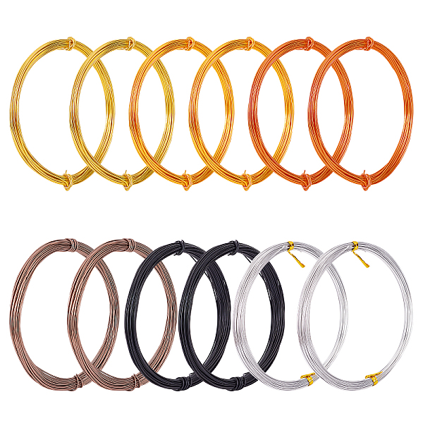 

PandaHall 12 Rolls 6 Colors Round Aluminum Craft Wire, for Beading Jewelry Craft Making, Mixed Color, 20 Gauge, 0.8mm, 2rolls/color..., Multicolor