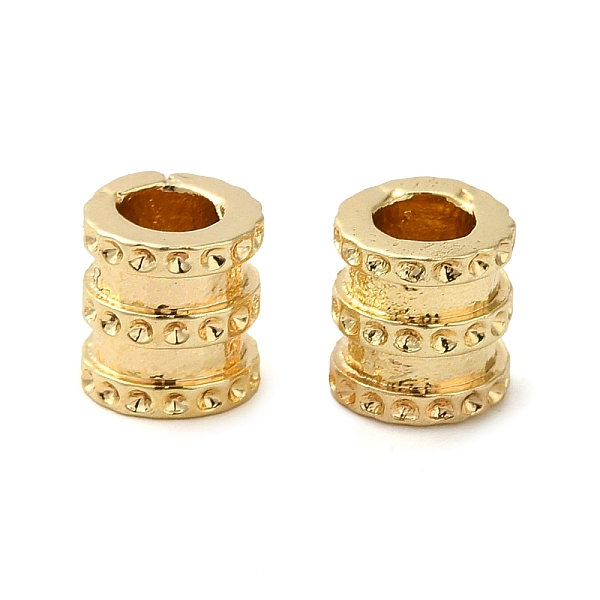 

PandaHall Brass Beads, Long-Lasting Plated, Column, Golden, 5.5x6mm, Hole: 2.7mm Brass Column