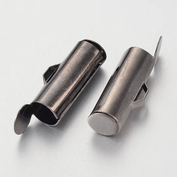 

PandaHall Brass Slide On End Clasp Tubes, Slider End Caps, Gunmetal, 13.5x4.5mm, Hole: 1mm, Inner Diameter: 2mm Brass