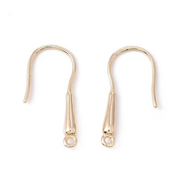 

PandaHall Rack Plating Brass Earring Hooks, with Horizontal Loops, Long-Lasting Plated, Cadmium Free & Lead Free, Real 14K Gold Plated...