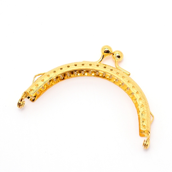 

PandaHall Iron Purse Frame Handle, for Bag Sewing Craft Tailor Sewer, Golden, 6.1x8.8x1.15cm Iron