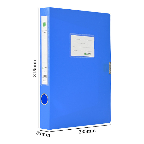 

PandaHall PVC A4 Storage Archives Cases, Plastic File Boxes, Rectangle, Blue, 315x235x35mm Plastic Blue