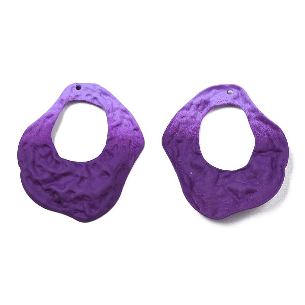 

PandaHall Spray Painted Iron Pendants, Nuggets, Purple, 45.5x37.5x4.5mm, Hole: 1.5mm Iron Nuggets Purple