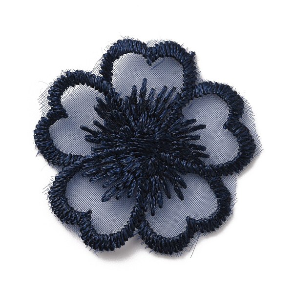 

PandaHall Lace Polyester Embroidery Organza Ornament Accessories, Sewing Craft Decoration, Sakura Flower, Midnight Blue, 30x30x0.9mm...