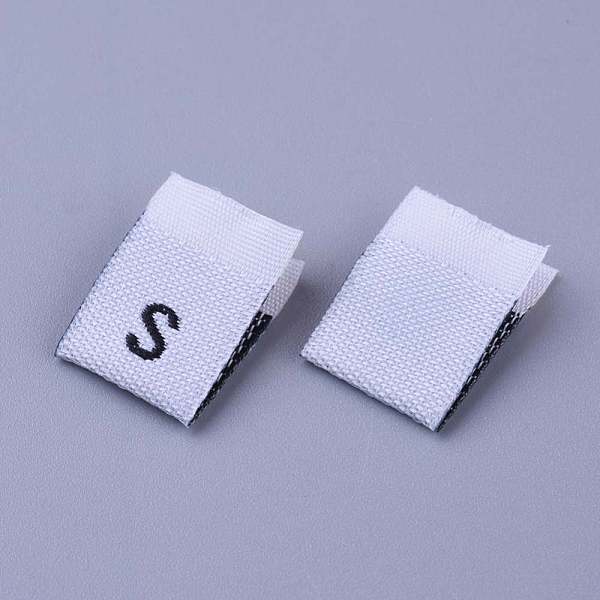 

PandaHall Clothing Size Labels(S), Garment Accessories, Size Tags, White, 18x12.5x1mm, 200pcs/bag Cotton White
