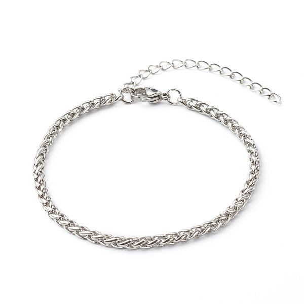 

PandaHall 304 Stainless Steel Wheat Chain Bracelet, Stainless Steel Color, 7-1/2 inch(19cm) 304 Stainless Steel