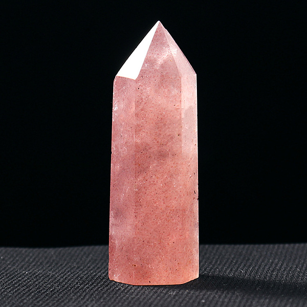 

PandaHall Tower Natural Strawberry Quartz Display Decoration, Healing Stone Wands, for Energy Balancing Meditation Therapy Decors, Hexagonal...