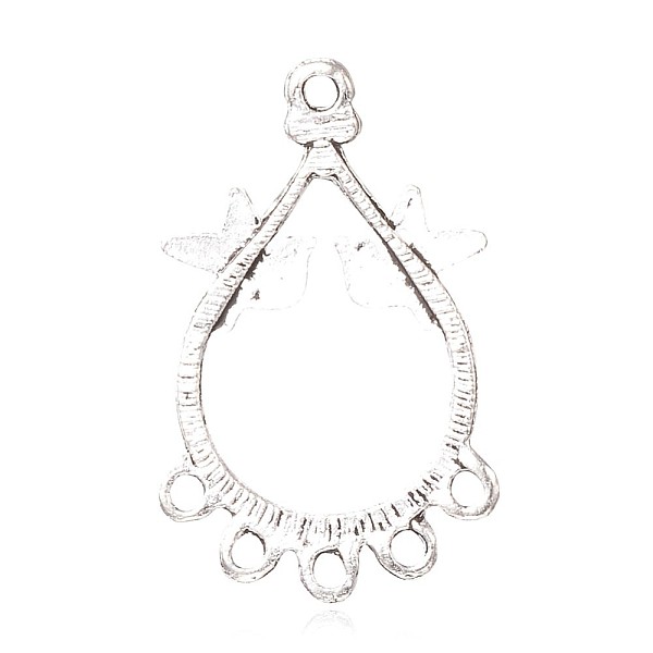 

PandaHall Tibetan Style Alloy Chandelier Components Links, Teardrop with Bird, Antique Silver, 36x23x2mm, Hole: 2mm and 1.6mm Alloy Teardrop