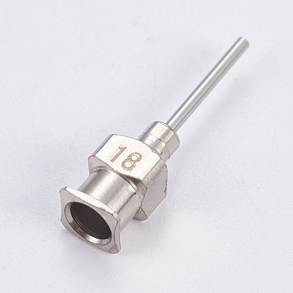 

PandaHall Stainless Steel Fluid Precision Blunt Needle Dispense Tips, Stainless Steel Color, 25x6x5.5mm, Hole: 4mm, Pin: 1.2mm Stainless...