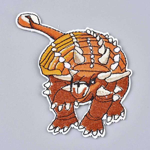

PandaHall Computerized Embroidery Cloth Iron on/Sew on Patches, Costume Accessories, Euoplocephalus/Dinosaur, Saddle Brown, 97x87x2mm Cloth...