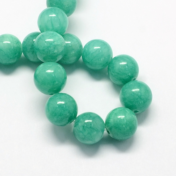 

PandaHall Natural Dyed Yellow Jade Gemstone Bead Strands, Round, Aquamarine, 6mm, Hole: 1mm, about 66pcs/strand, 15.7 inch Yellow Jade Round..., Green