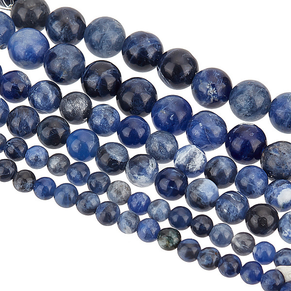 

PandaHall Olycraft 3 Strands 3 Styles Natural Sodalite Beads Strands, Round, 4~8mm, Hole: 1mm Sodalite Round