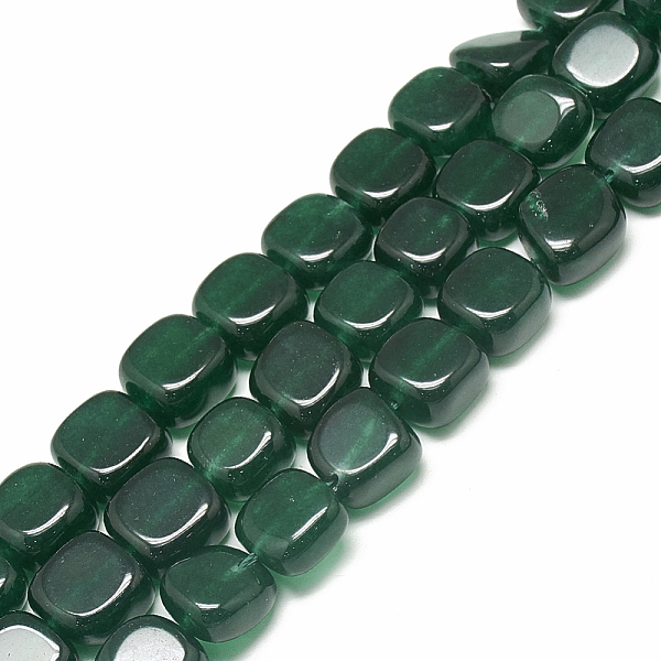 

PandaHall Natural White Jade Beads Strands, Dyed, Square, Dark Green, 13.5~14x13.5~14x7.5~8mm, Hole: 1mm, about 27~28pcs/Strand, 14.56 inch...