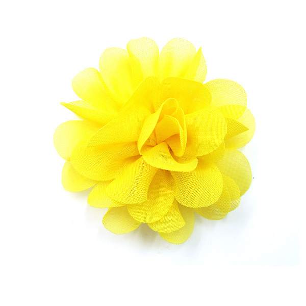 

PandaHall Lace Costume Accessories, Flower, Yellow, 50mm Cloth Flower Yellow