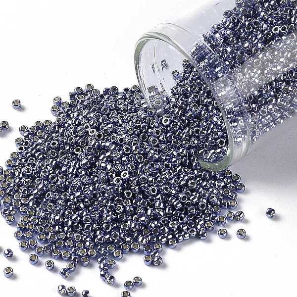 

PandaHall TOHO Round Seed Beads, Japanese Seed Beads, (PF567) PermaFinish Purple Metallic, 15/0, 1.5mm, Hole: 0.7mm, about 3000pcs/bottle...