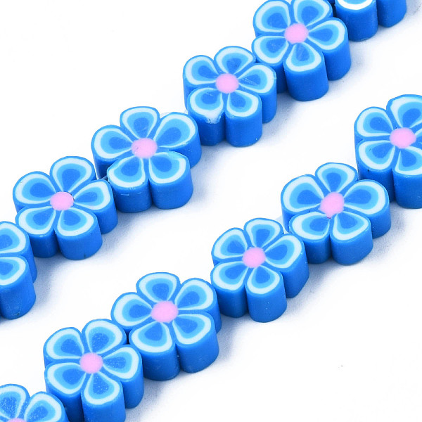 

PandaHall Handmade Polymer Clay Bead Strands, Flower, Deep Sky Blue, 7.5~10x7~11x3.5~5mm, Hole: 1.6mm, about 38~40pcs/strand, 13.58...