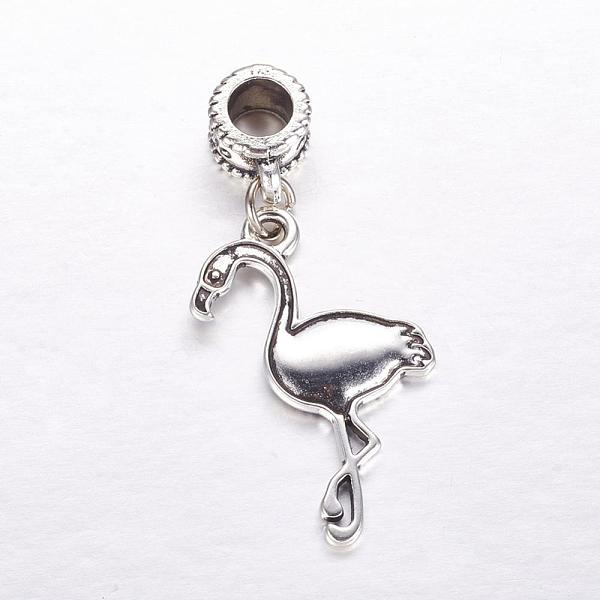 

PandaHall Tibetan Style Alloy European Dangle Charms, Large Hole Pendants, Grus Japonensis, Antique Silver, 39.5mm, Hole: 4.5mm, Pendant...