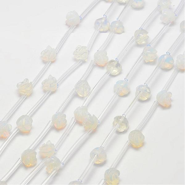 

PandaHall Opalite Beads, Rose, 10x5~9mm, Hole: 1mm Opalite Flower