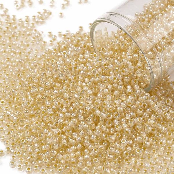 

PandaHall TOHO Round Seed Beads, Japanese Seed Beads, (770) Inside Color AB Crystal/Yellow Lined, 11/0, 2.2mm, Hole: 0.8mm, about...