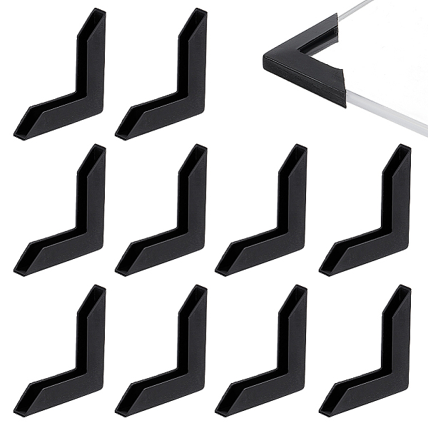 

PandaHall PP L-shaped Triangle Corner Protector, Guards Cover Cushion, for Ceramic, Glass, Metal Sheet Transportation Protection, Black...