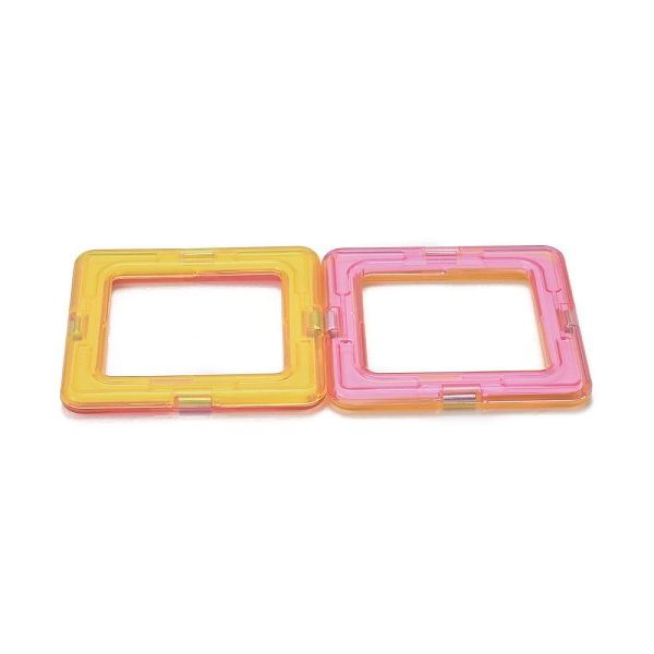 

PandaHall DIY Plastic Magnetic Building Blocks, 3D Building Blocks Construction Playboards, for Kids Building Toys Gift Accessories, Square..., Multicolor