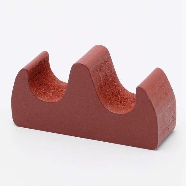 

PandaHall Wooden Chinese Calligraphy Brush Holder, Wooden Pen Rack Rest Stand for Writing Brushes, FireBrick, 32~37x63~70x12~21mm Wood Red