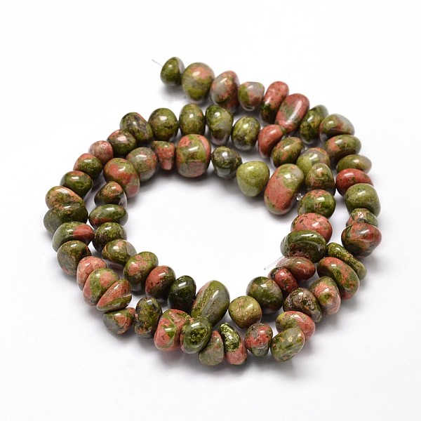 

PandaHall Natural Unakite Gemstone Chip Bead Strands, Tumbled Stone, 6~10x9~12x8~10mm, Hole: 1mm, about 15.3 inch~15.7 inch Unakite Nuggets
