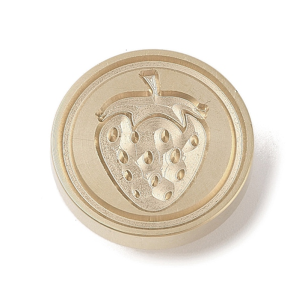 

PandaHall Golden Tone Wax Seal Brass Stamp Head, Floral Collection Pattern, for Wax Seal Stamp, Strawberry, 25x14mm, Inner Diameter: 7mm...