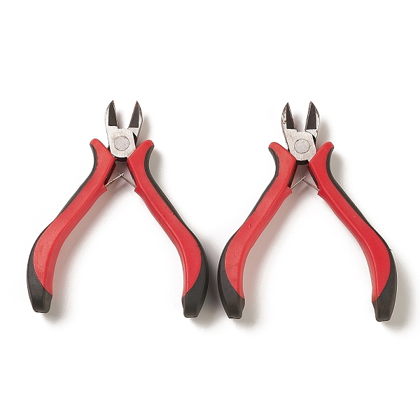 

PandaHall (Defective Closeout Sale: Rusted), Carbon Steel Jewelry Pliers, Side Cutter Pliers, Polishing, Red, 10.5x9.8x1.75cm Carbon Steel...