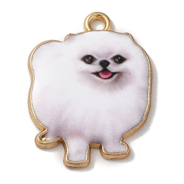 

PandaHall Alloy Pendants, Cadmium Free & Nickel Free & Lead Free, Dog, White, 23.5x18.5x2.5mm, Hole: 2mm Alloy Dog White
