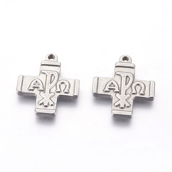 

PandaHall 304 Stainless Steel Pendants, Cross, Stainless Steel Color, 24x20x2.5mm, Hole: 1.6mm 304 Stainless Steel Cross