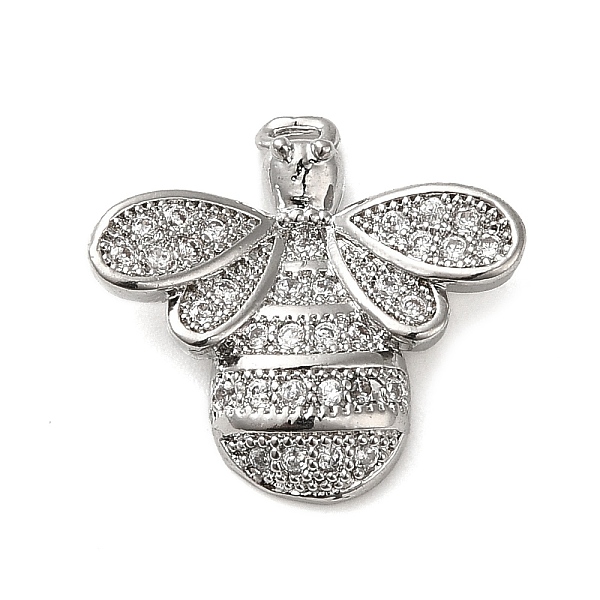 

PandaHall Brass Micro Pave Clear Cubic Zirconia Pendants, Butterfly, 16.5x17x4mm, Hole: 1mm Brass+Cubic Zirconia Butterfly Clear