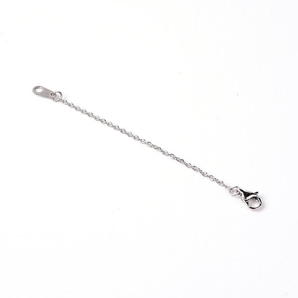 

PandaHall Stainless Steel Chain Extender, with Lobster Claw Clasps & Curb Chains, Stainless Steel Color, 85x1mm Stainless Steel