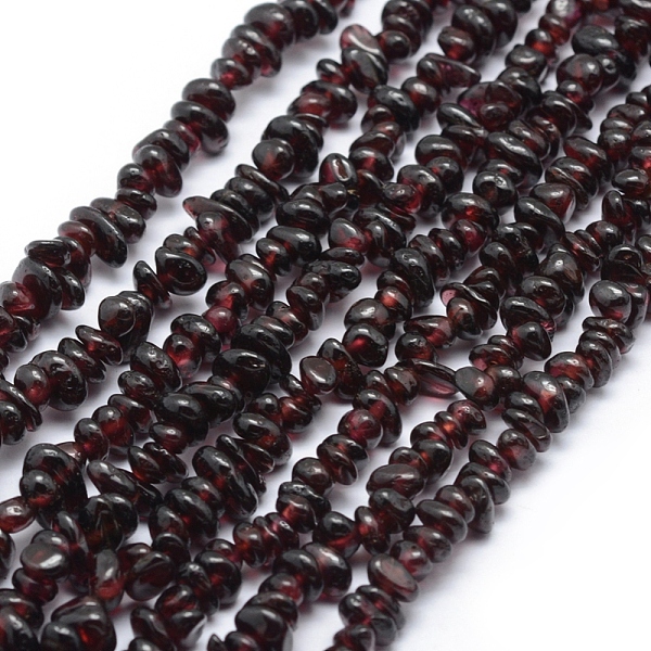 

PandaHall Natural Garnet Beads Strands, Chip, 4~6mm, Hole: 0.8mm, about 33 inch(84cm) Garnet Chip