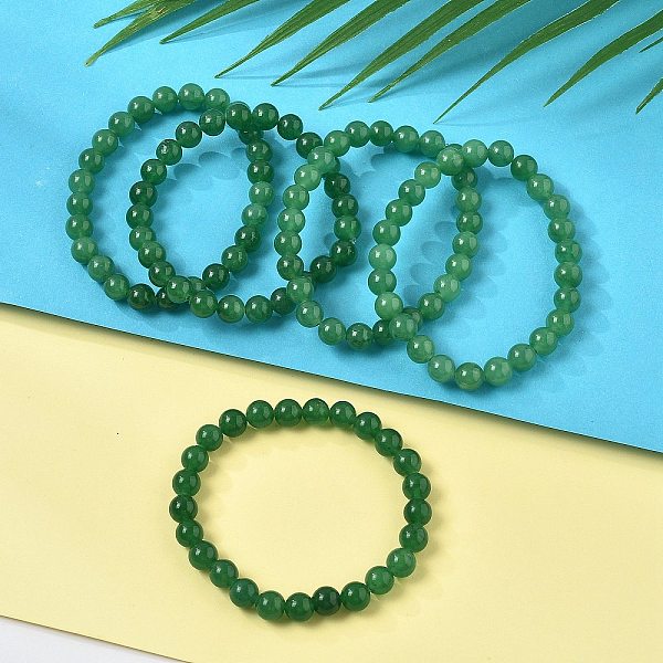 Stretch-Armbänder Aus Natürlicher Malaysischer Jade (gefärbt).