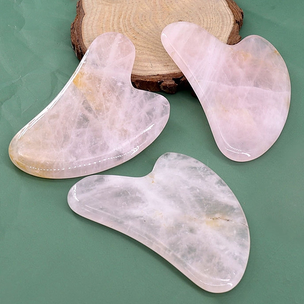 

PandaHall Natural Rose Quartz Gua Sha Boards, Heart, 83x55mm Rose Quartz Heart