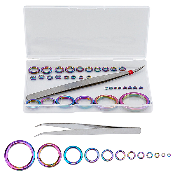 

PandaHall SUPERFINDINGS 32PCS 12 Sizes Porcelain Fishing Rod Repair Part Fishing Rod Tip Guide Ring Fishing Rod Eye Replacement Kit with 1PC...