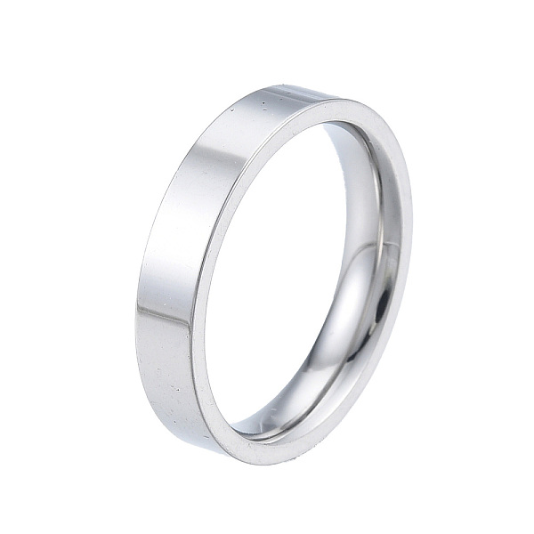 

PandaHall 201 Stainless Steel Plain Band Ring for Women, Stainless Steel Color, Inner Diameter: 17mm 201 Stainless Steel
