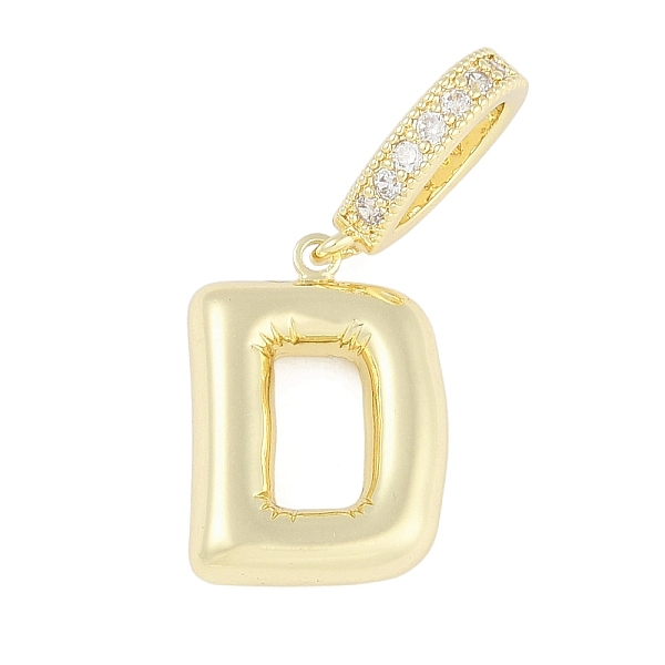 Pendenti in zirconi cubici trasparenti in micro pavè di ottone
