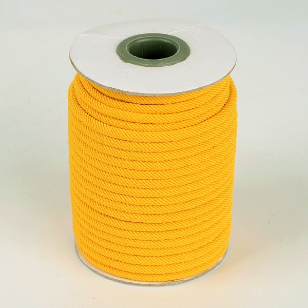 

PandaHall Round Polyester Cords, Gold, 4mm, about 21.87 yards(20m)/roll Polyester Gold