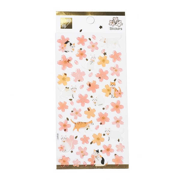 

PandaHall Epoxy Resin Sticker, for Scrapbooking, Travel Diary Craft, Sakura Pattern, 205x95mm Resin Flower