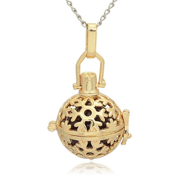

PandaHall Golden Tone Brass Hollow Round Cage Pendants, with No Hole Spray Painted Brass Ball Beads, DarkSlate Blue, 35x25x21mm, Hole: 3x8mm...
