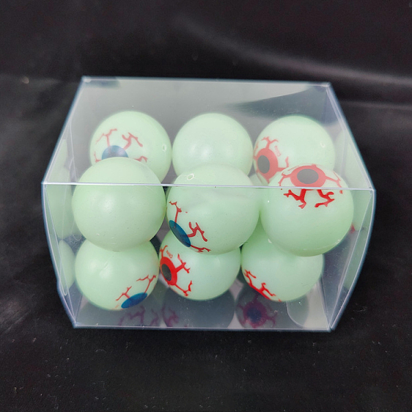 

PandaHall Glow in The Dark Plastic Bouncy Eyeballs, Luminous Bloody Eyeball, Halloween Scary Decoration, Mischief Prop, Light Green, 33mm...